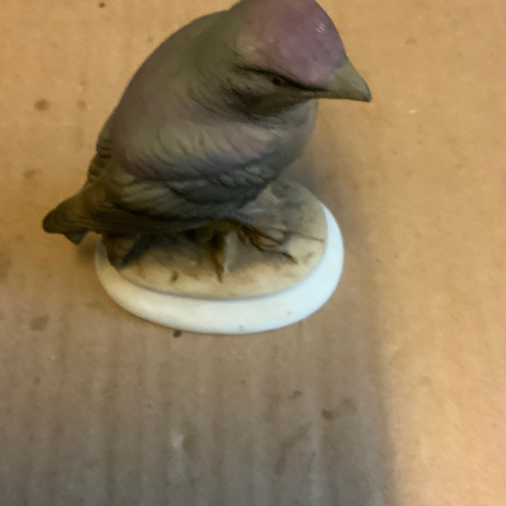 Decorative Bird Figurine - Purple and Gray Purple Martin
